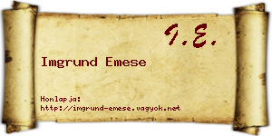 Imgrund Emese névjegykártya